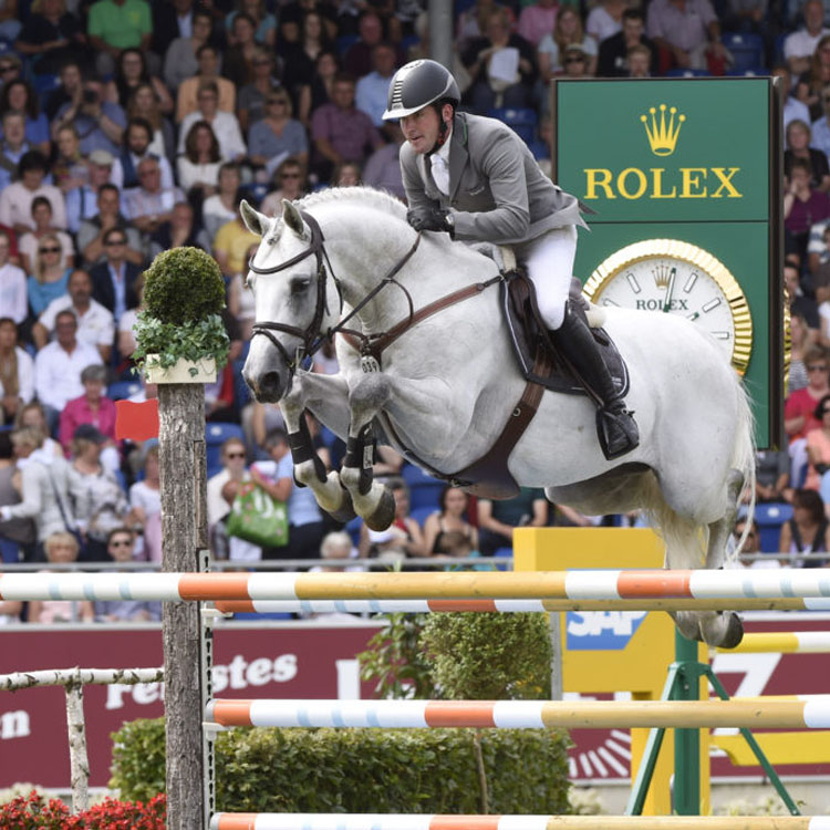 Philipp Weishaupt & LB Convall winning the 1996 Aachen grand prix